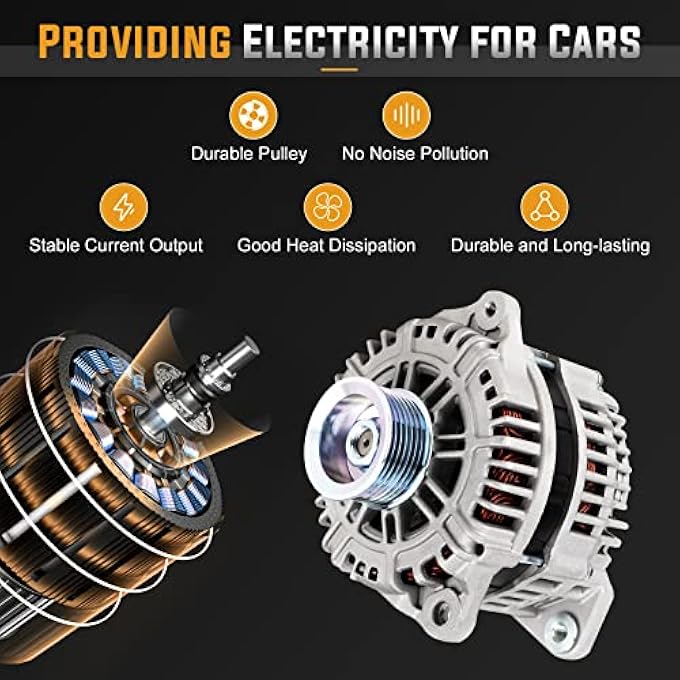 ILONPA Alternator Replacement Compatible with 2005 2006 2007 Nissan Frontier, 05-07 Pathfinder, 05-07 Xterra Replace AHI0115, LR1110-725, 23100-EA201 - Image 5