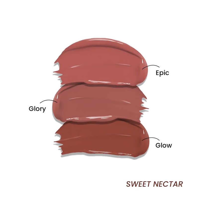 Lamior Lip Drip Gloss Stick  Ultra Glossy Mirror Shine NonSticky Featherlight  Hydrating LongLasting Colour  with Hyaluronic Acid Peptides  Kakadu Plum  Vegan  Clean Beauty  Sweet Nectar  Combo of 3 - Image 2