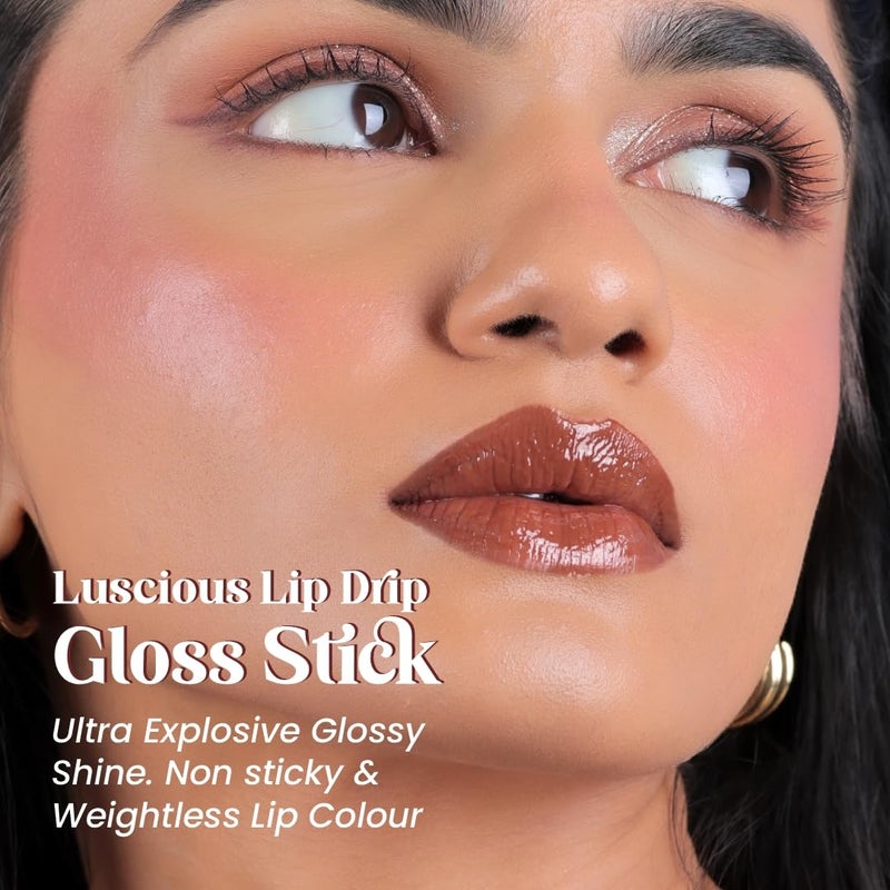 Lamior Lip Drip Gloss Stick  Ultra Glossy Mirror Shine NonSticky Featherlight  Hydrating LongLasting Colour  with Hyaluronic Acid Peptides  Kakadu Plum  Vegan  Clean Beauty  Sweet Nectar  Combo of 3 - Image 5