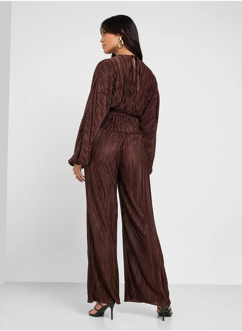 ELLA Pleated Top & Pant Set
