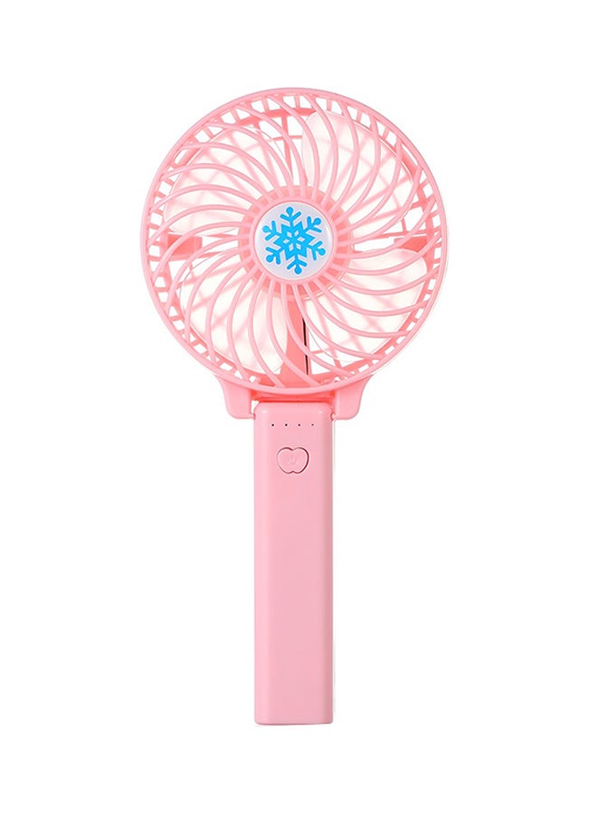 Portable USB Battery Rechargeable Air Conditioning Hand Held Cooling Fan H21005P Pink  - Image 1