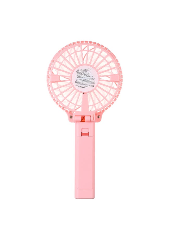 Portable USB Battery Rechargeable Air Conditioning Hand Held Cooling Fan H21005P Pink  - Image 2