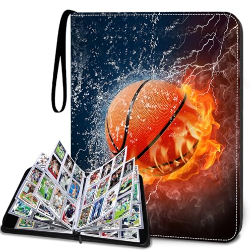 HESPLUS 900 Pockets Basketball Card Binder Sleeves, Trading Card Binder Collectible Trading Card Albums for Basketball Baseball Football Trading Sports Game Cards, Book Folder Organizer Card Holder - Image 1