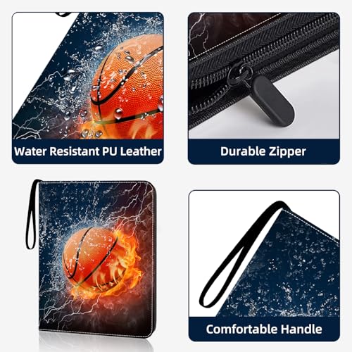 HESPLUS 900 Pockets Basketball Card Binder Sleeves, Trading Card Binder Collectible Trading Card Albums for Basketball Baseball Football Trading Sports Game Cards, Book Folder Organizer Card Holder - Image 5