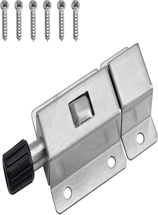Shrux Spring Loaded Latch Bolt, Heavy Duty Spring Loaded Latch Pin Door Lock|Stainless Steel Barrel Bolt for door,sliding door,window|Springe Loaded Security Door Bolt Latch|Springe Door Lock for Home - Image 1