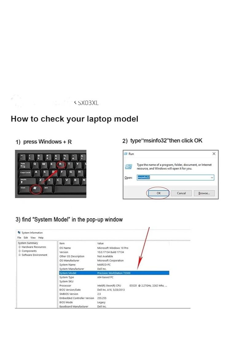 Terabyte Compatible SX03XL Battery For HP HSTNN-DB9S HSTNN-DB9P HSTNN-IB9I L78125-005 L77689-2B1 L77689-2B2 L77689-172 - Image 2