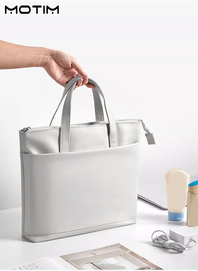 Motim - Laptop Bag 14 inch, Leather Computer Tote Bag, Waterproof Business Briefcase Messenger Bag, Large Capacity Ladies Handbag Bag Laptop Case for Apple MacBookPro Dell etc - Image 1