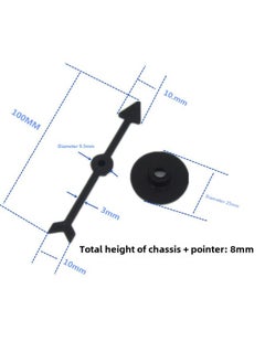 Generic Plastic Game Toy Pointer Interactive Turntable Chess Piece Plastic Rotating Arrow Pointer DIY Table Game Accessories-Color:Black 13cm  - Image 3