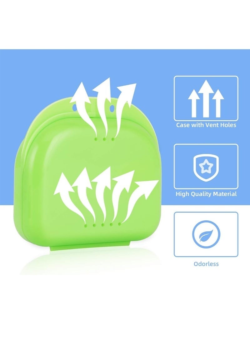 Layali Retainer Case for Dental Braces, Orthodontic Retainer Storage Case, Clear Retainer Holder Box for Dental Braces, Retainer Holder, Mobile Retainer Storage Box for Post-Orthodontic Teeth Retention, Retainer Case, Night Guard Storage Case, Dental Braces Container, Storage Box for Orthodontic Braces, Portable Box for Removable Teeth Aligners and Retainers, Night Guard, Portable Retainer Bag, Travel-Friendly Case for Protecting Retainers from Breakage with Ventilation Holes and Easy to Clean, Dental Appliance Storage Case - Color Green - Image 5