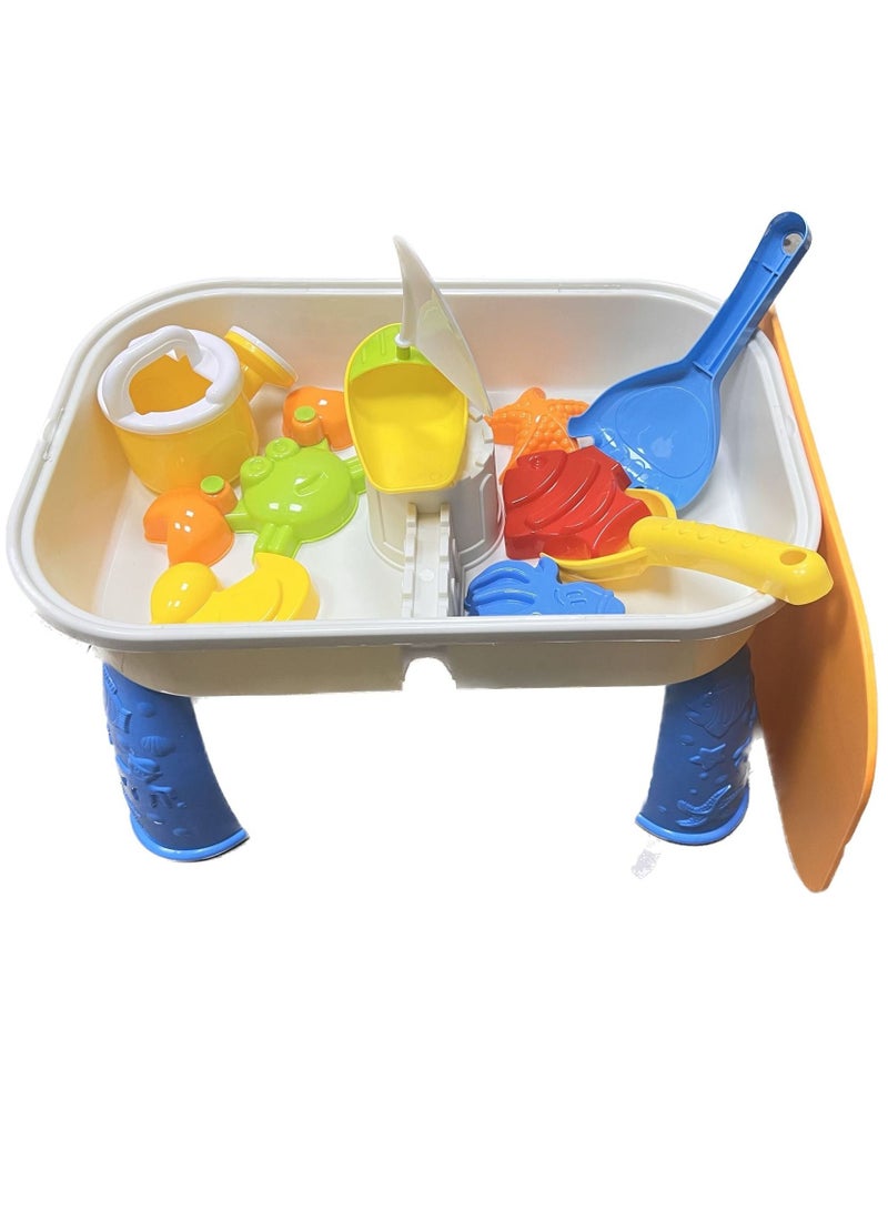AMERTEER Sand and Water Table Set with Lid Cover Beach Toys Outdoor - Image 1