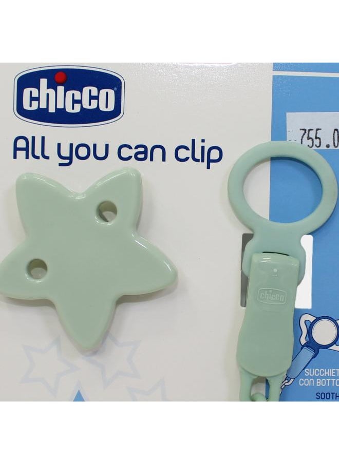 Chicco Pacifier Clip with Chain – Star Design  - Image 2