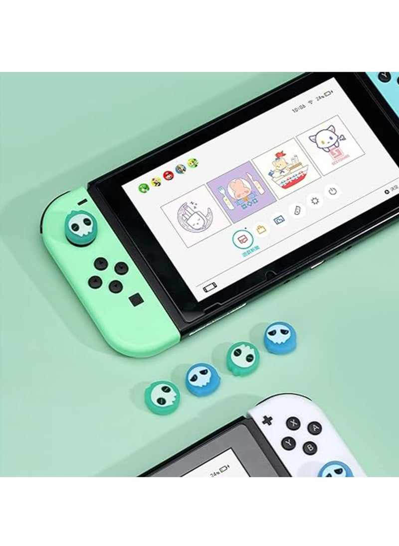 GEEKSHARE - 2 Pair / 4PCS Blue Phantom Theme Thumb Grip Caps,Soft Silicone Joystick Cover Compatible with Nintendo Switch/OLED/Switch Lite Only - Blue Phantom - Image 1
