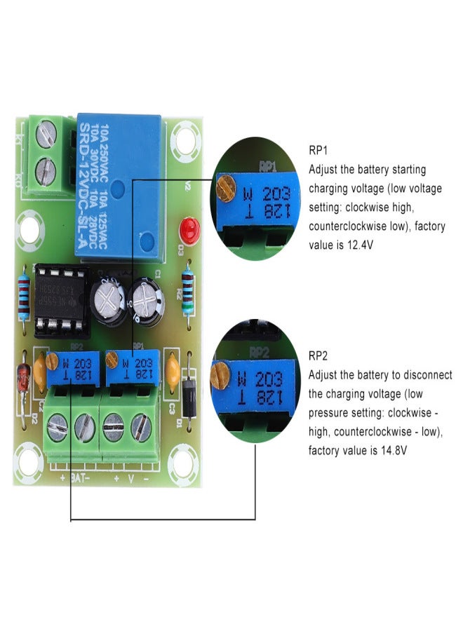 لوحة تحكم شحن بطارية التخزين XH M601 DC 12V الذكية - Image 2
