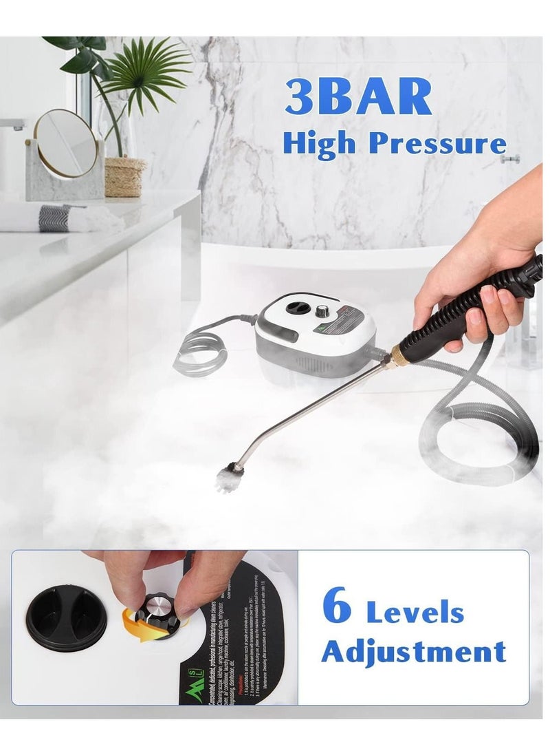 Excefore Handheld Steam Cleaner, 2500W Car Steam Cleaner with 3 Brush Heads, Towel, Sponge Steam Cleaners for Home Use, High Temperature Fast Heating Steamer for Car Detailing Kitchen,Bathroom,Furniture - Image 3