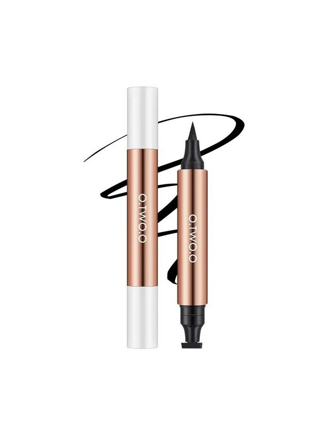 COSLUXE O Two O Liquid Eyeliner Cat Eyes Stamp Eyeliner Pen Waterproof Fast Dry Doubleended Eye Liner For Women - Image 1