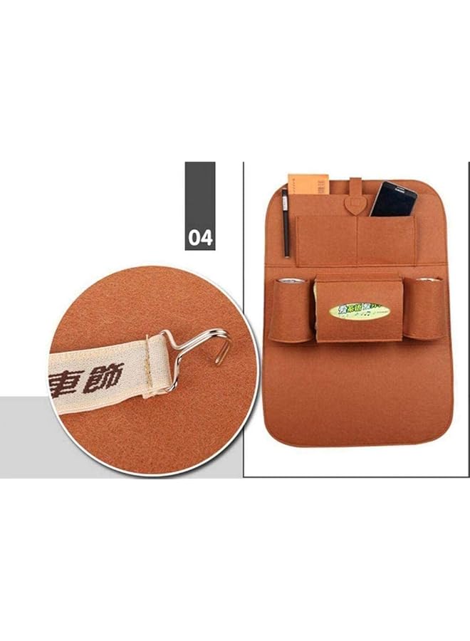 erorex New Awds Car Seat Multi Pocket Travel Storage Bag For Baby Kids Ipad Brown  - Image 3
