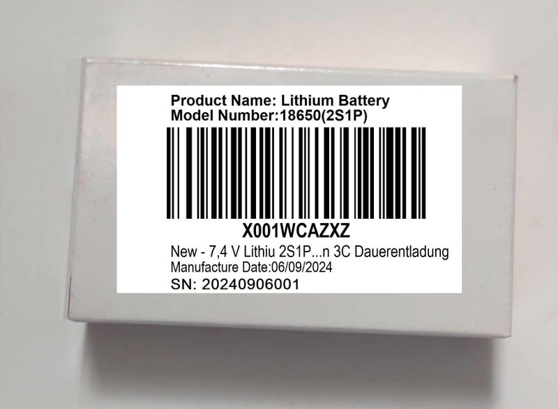 AOLIKES 7.4v Rechargeable li-ion Batteries 2600mAh, Power Cell with XH2.54-2 Pin Plug, DIY Batteries 18650 2S1P Li-ion Batteries Pack Support 3C Continuous Discharge - Image 5