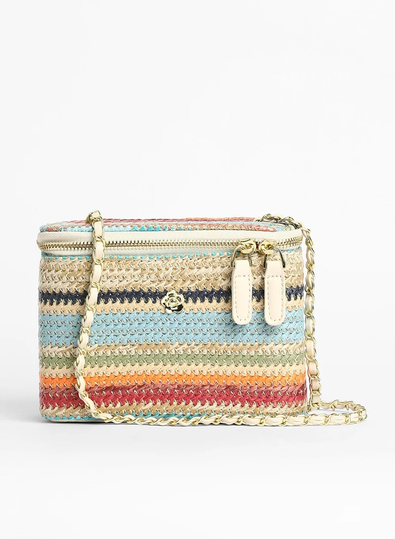 Haute Sauce The Straw Box Bucket Bag