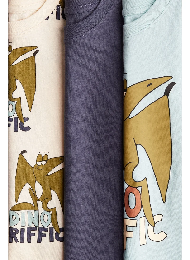 H&M 3-pack printed T-shirts
