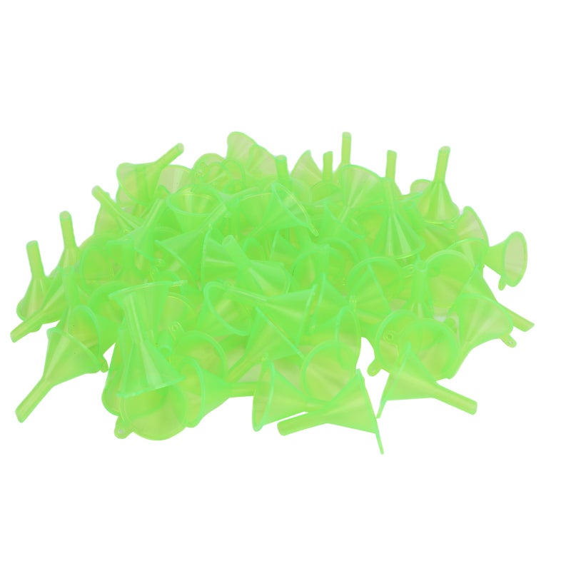 Mini Plastic Funnel: Green, Quick Clean Transfer, Compact Size - Multi-Purpose Dispensing Tool for Liquid, Spice, Craft, Lab, Cosmetic, Perfume & Essential Oil Use - Image 2