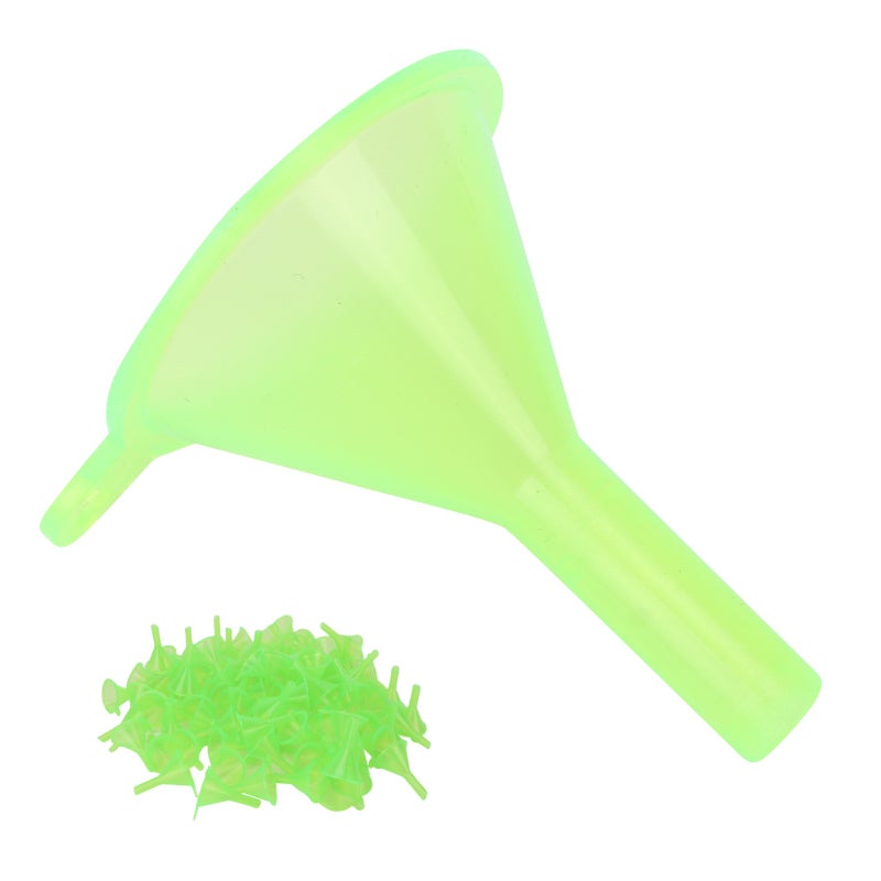Mini Plastic Funnel: Green, Quick Clean Transfer, Compact Size - Multi-Purpose Dispensing Tool for Liquid, Spice, Craft, Lab, Cosmetic, Perfume & Essential Oil Use - Image 4