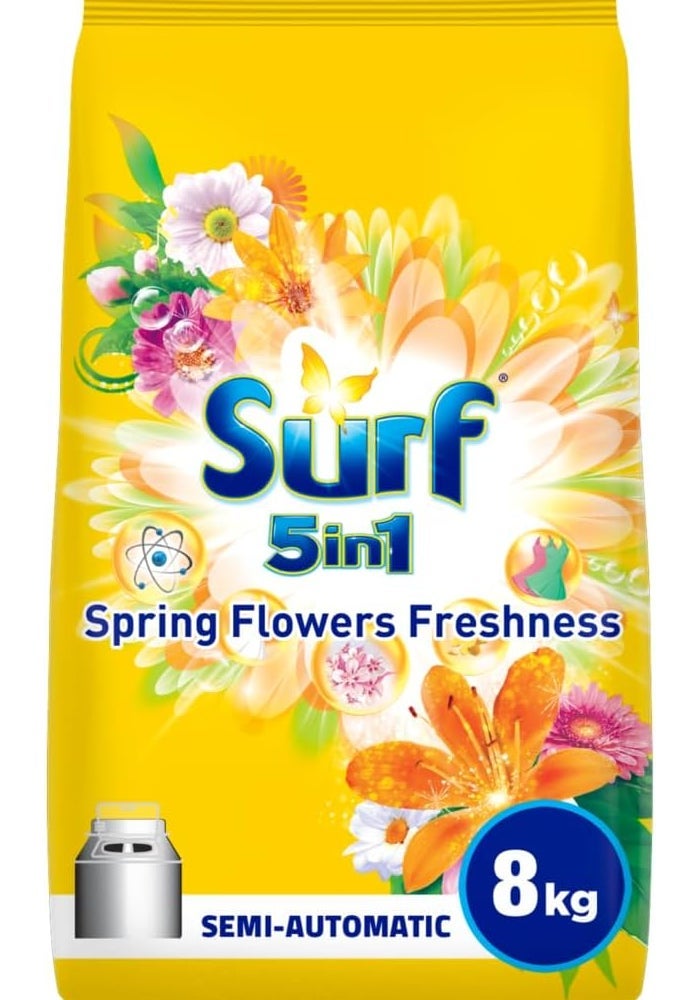 surf مسحوق غسيل سيرف 5 في 1 برائحة زهور الربيع - 8 كجم - Image 1