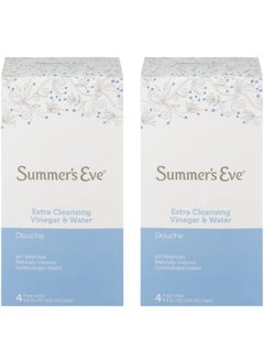Summer's Eve Summer's Eve Douche, Extra Cleansing Vinegar and Water, 4.5 Fl Oz, 4 Count (Pack of 2) 
