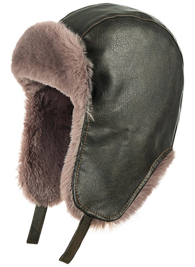 Gilotop Warm Trooper Trapper Hat for Men Women Winter Hat with Fur Ear Flaps Windproof Hat for Cold Weather Hunting Hat, Army Green, One size - Image 1