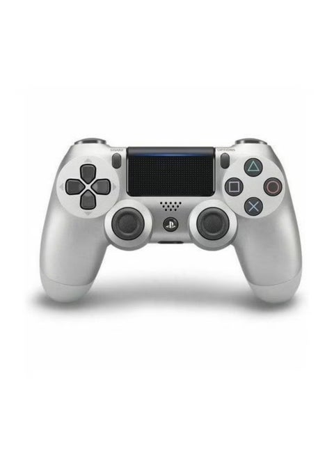 "Wireless Controller for PS4 – Silver, Precision Control, Dual-Motor Vibration, Built-In Touchpad & Speaker, 3.5mm Audio Jack, Rechargeable Battery, Ergonomic Design for Comfort"