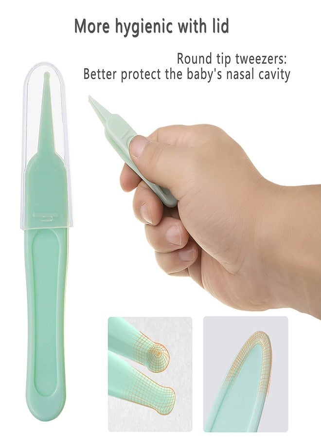 Digital Shoppy Baby Care Ear Nose Navel Cleaning Tweezers Safety Forceps Plastic Cleaner Clip (GREEN) - Image 2