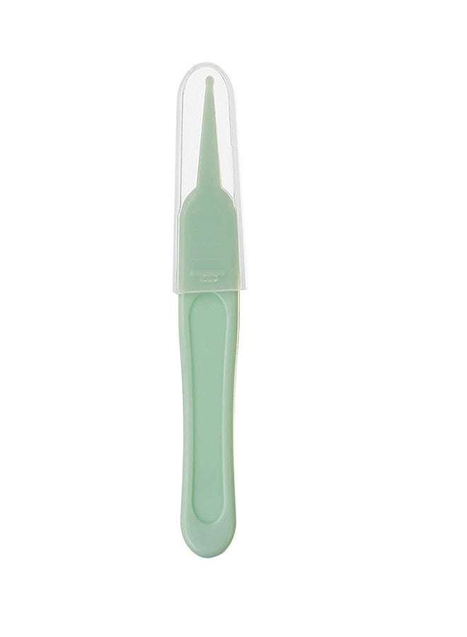 Digital Shoppy Baby Care Ear Nose Navel Cleaning Tweezers Safety Forceps Plastic Cleaner Clip (GREEN) - Image 1