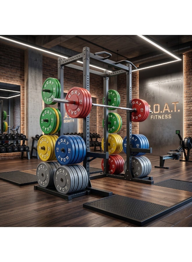 G.O.A.T 3D Rubber Weight Plates Set – Olympic Plates with Color Coding (15 kg) – Heavy Duty, Floor Protection, Precision Fit - Image 3