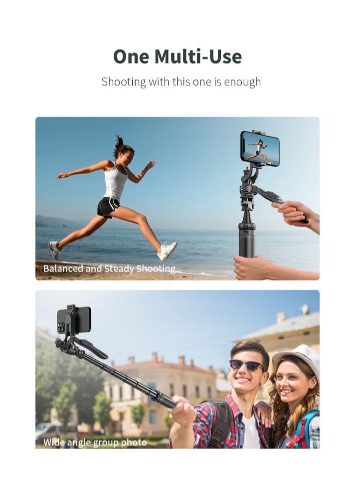 ARNOTEC - 80.9-inch (About 205cm) Multifunctional Selfie Stick Tripod, with Bluetooth Wireless Remote Control, Portable and Retractable, Compatible with All Kinds of Mobile Phones and Cameras (1/4-inch nut) - Image 1