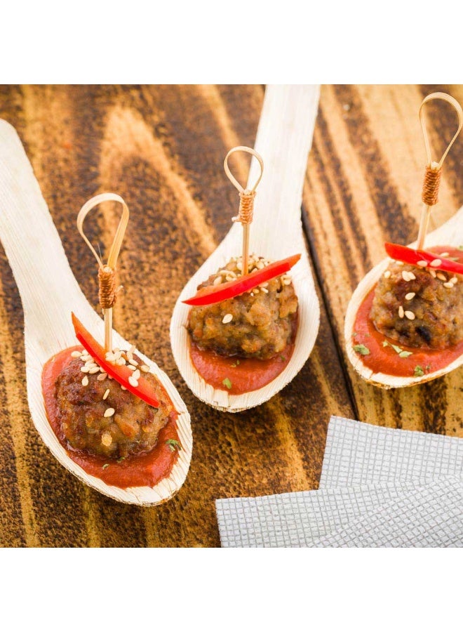 Restaurantware ملاعق بامبو قابلة للتصرف بطول 3.5 بوصة، 100 ملعقة بامبو صغيرة - مستدامة، متينة، ملاعق أكل بامبو، للنزهات، أعياد الميلاد، الفعاليات المجهزة وحفلات الزفاف - Image 3