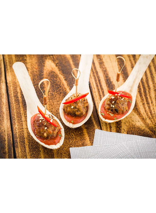 Restaurantware ملاعق بامبو قابلة للتصرف بطول 3.5 بوصة، 100 ملعقة بامبو صغيرة - مستدامة، متينة، ملاعق أكل بامبو، للنزهات، أعياد الميلاد، الفعاليات المجهزة وحفلات الزفاف - Image 5