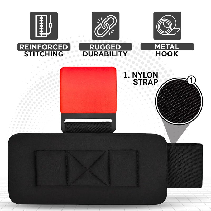 Wyox Weight Lifting Hooks For Men & Women (Pair) - Heavy Duty Wrist Support Straps With Hooks For Deadlifts  Pull Ups  Shrugs - Gym Lifting Straps With Grip Assist For Weightlifting & Strength Training - Image 4