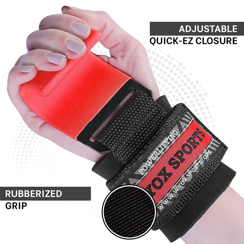 Wyox Weight Lifting Hooks For Men & Women (Pair) - Heavy Duty Wrist Support Straps With Hooks For Deadlifts  Pull Ups  Shrugs - Gym Lifting Straps With Grip Assist For Weightlifting & Strength Training - Image 5