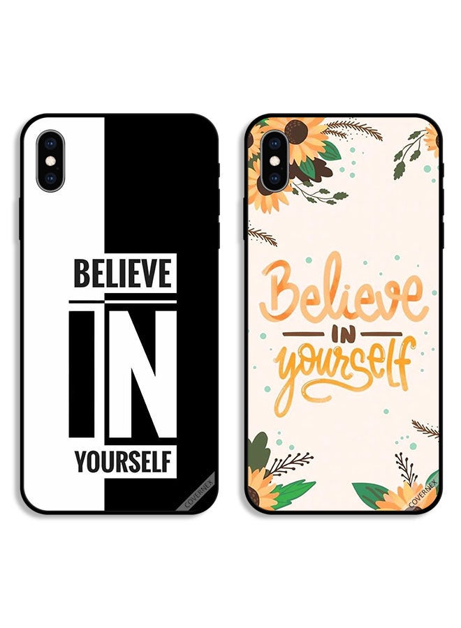 Covernex Two Cases For Apple iPhone XS Max Protective Covers Believe In Yourself - Image 1