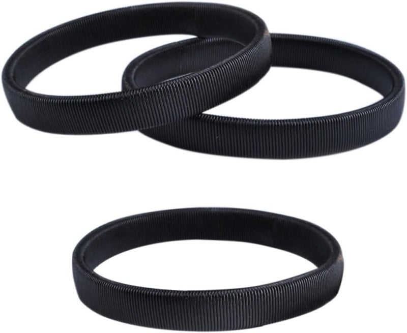 2pcs Elastic Steel Spring Bracelet for Men Shirt Garter Sleeve Holder Black - Image 3