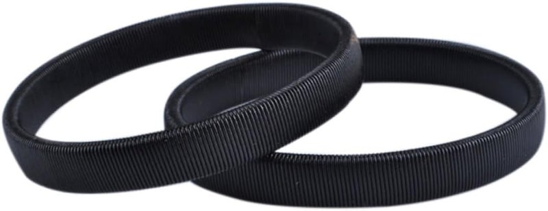 2pcs Elastic Steel Spring Bracelet for Men Shirt Garter Sleeve Holder Black - Image 1
