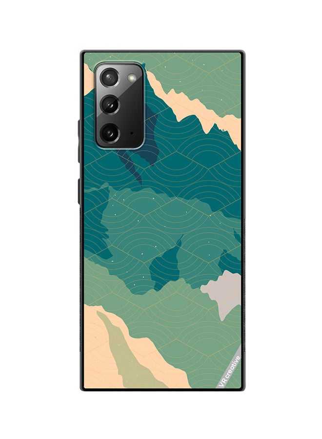 VR CREATIVE Protective Case Cover For Samsung Galaxy Note20 5G Line Art Landscape Design Multicolour - Image 1