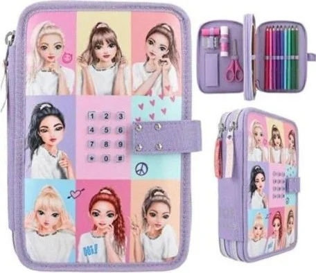 توب موديل 2 Layer Full Pencil Case Trousse Avec Code Snap Shots