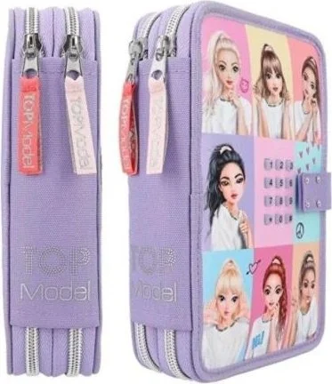 توب موديل 2 Layer Full Pencil Case Trousse Avec Code Snap Shots