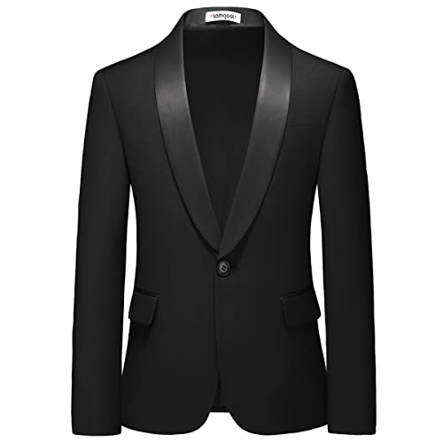 Lamgool Boys Suits 3 Piece Slim Fit Formal Suit Set with Tuxedo Jacket Vest Pants for Kids Wedding Ring Bearer Party Size 14 Black - Image 2