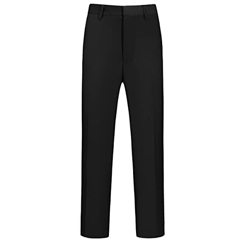 Lamgool Boys Suits 3 Piece Slim Fit Formal Suit Set with Tuxedo Jacket Vest Pants for Kids Wedding Ring Bearer Party Size 14 Black - Image 4