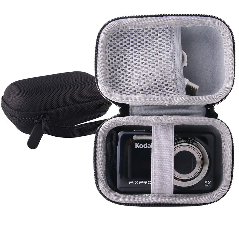 WERJIA Hard EVA Travel Case for Kodak PIXPRO Friendly Zoom FZ55/FZ53/ FZ43/FZ45 Digital Camera (black) - Image 1