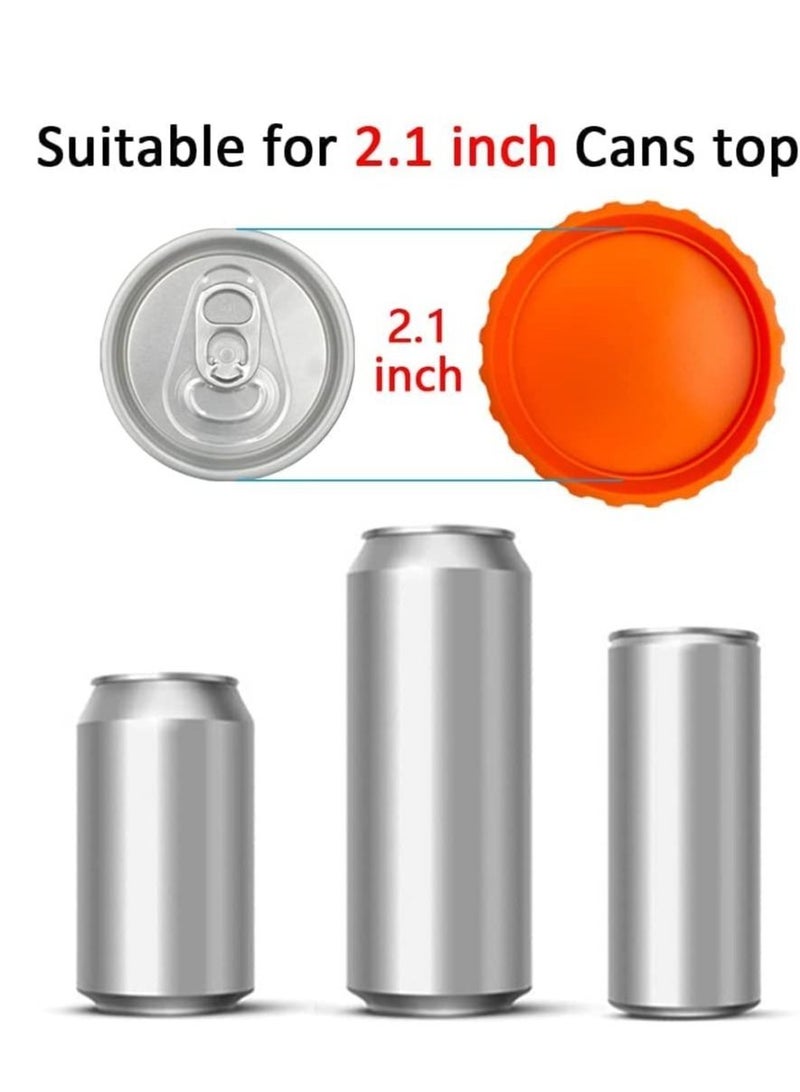 SYOSI Silicone Can Lids Soda Or Beverage Lid Cover Protector Reusable Covers Cap Saver Stopper Cans Mark Fits Standard Redgreen  - Image 2