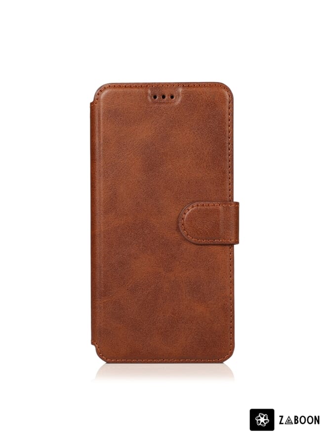 Zaboon حافظة واقية لهاتف سامسونج جالاكسي S9+ مضادة للصدمات من جلد PU + TPU - Image 2