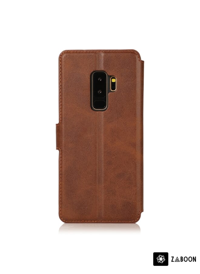 Zaboon حافظة واقية لهاتف سامسونج جالاكسي S9+ مضادة للصدمات من جلد PU + TPU - Image 3