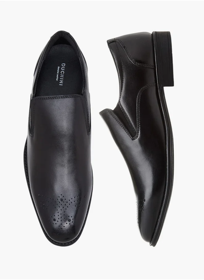 دوتشيني Men's Textured Slip-On Loafers